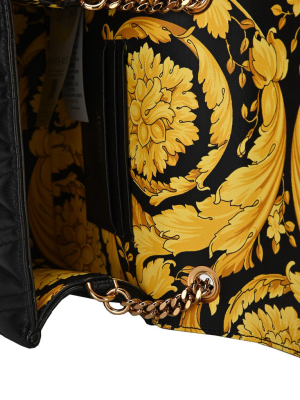 Versace Virtus Plaque Quilted Crossbody Bag