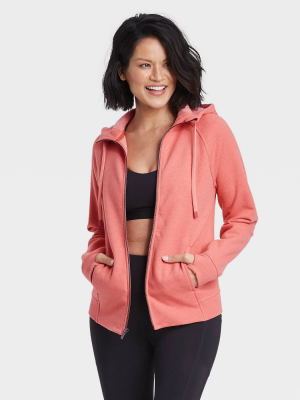 Women's Fleece Full Zip Hooded Sweatshirt - All In Motion™