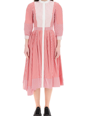 Alexander Mcqueen Striped Shirt Dress