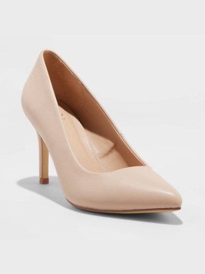 Women's Gemma Pointed Toe Heeled Pumps - A New Day™