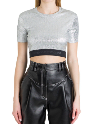 Paco Rabanne Logo Band Cropped Top