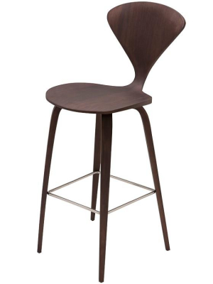 Nuevo Satine Counter Stool - Dark Walnut