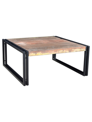 Rustic Reclaimed Wood Coffee Table Natural - Timbergirl