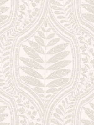 Juno Ogee Wallpaper In Beige From The Scott Living Collection By Brewster Home Fashions