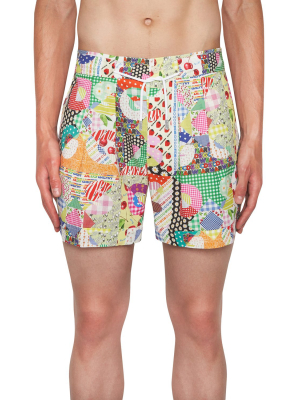 Shorts With Patchwork Pattern
