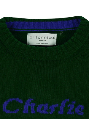 Camden Personalised Cashmere Sweater For Children - Forest Green