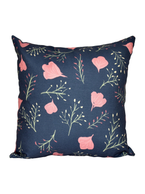 Spring Blooms Floral Print Throw Pillow - E By Design