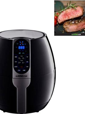 Gowise Gw22638 3.7-quart Programmable Air Fryer With 8 Cooking Presets, Black