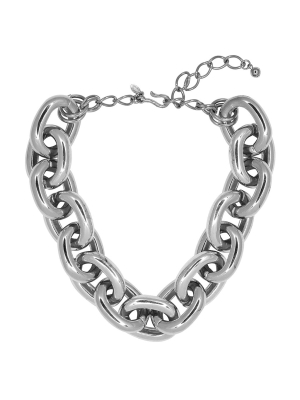 Silver Medium Link Necklace