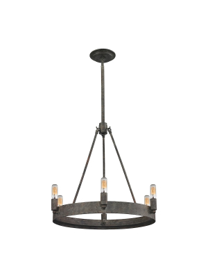 Lewisburg 6-light Chandelier In Malted Rust