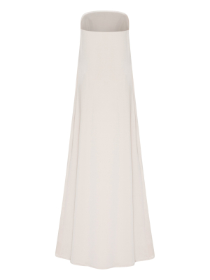 Delfina Strapless Crepe Maxi Dress