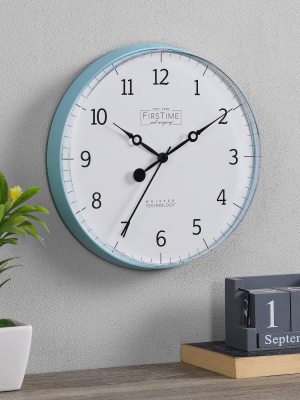 10" Aubrey Wall Clock Teal - Firstime