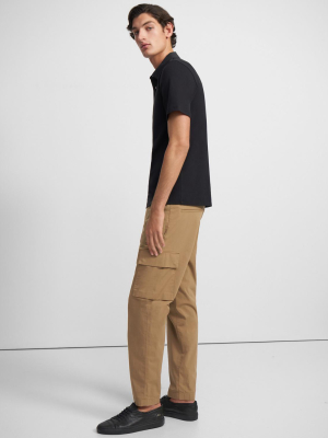 Drawstring Cargo Pant In Slub Poplin