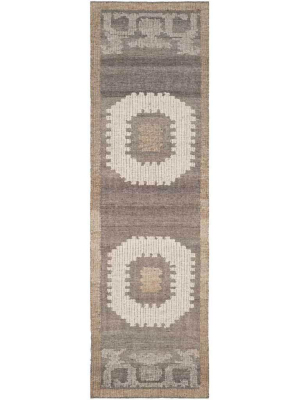 Kenya Ivory/brown Runner Rug