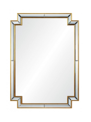 Distressed Gold Leaf Framed Mirror