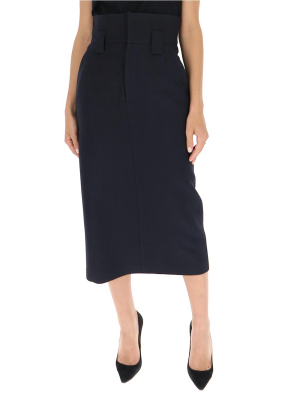 Fendi High Waist Midi Skirt