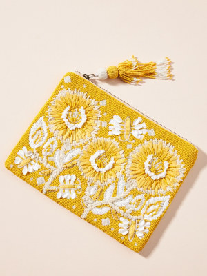 Blooming Print Marcella Embellished Pouch
