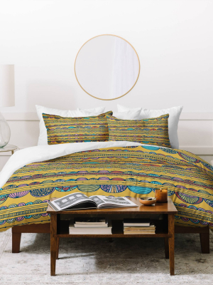 Valentina Ramos Tulip Duvet King Yellow - Deny Designs