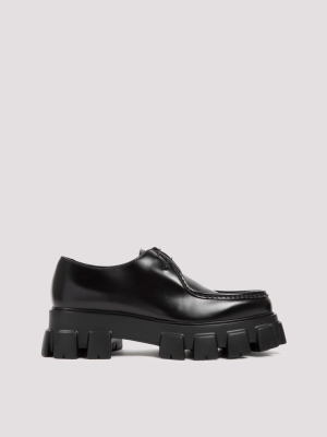 Prada Monolith Ridged Sole Lace-up Shoes