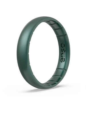 Birthstone Classic Thin Silicone Ring - Emerald