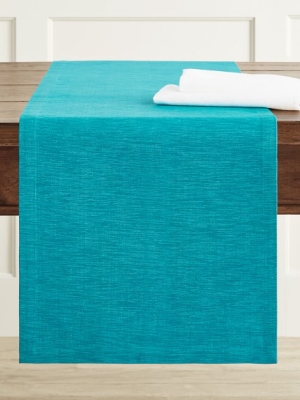 Aqua Tonal Table Runner