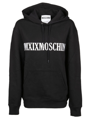 Moschino Logo Embroidered Hoodie