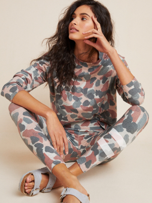 Sundry Abstract Camo Pullover