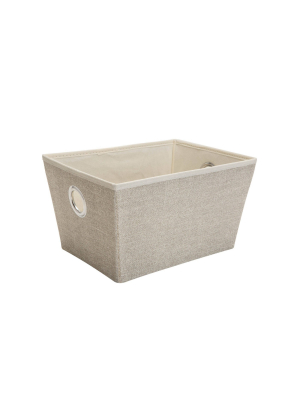 Simplify Medium Grommet Storage Bin Faux Jute