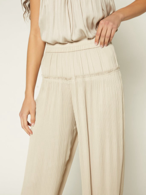 Pleated Pull On Pants