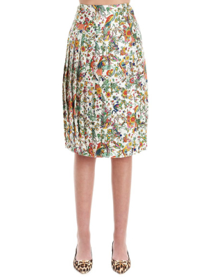 Tory Burch Floral Print High-waisted Skirt