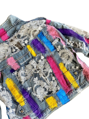'rainbows And Lace' Denim Jacket