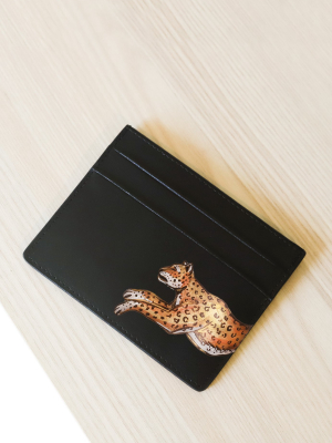 Leopard Black Cardholder