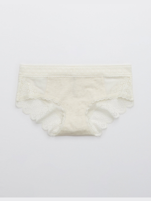 Aerie Queens Lace Mesh Boybrief Underwear