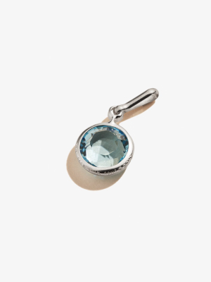 Aquamarine Birthstone Charm, March