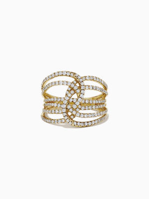 Effy 14k Yellow Gold Diamond Ring, 1.01 Tcw