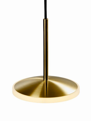 Chrona Dish Horizontal Brass Pendant In Various Sizes