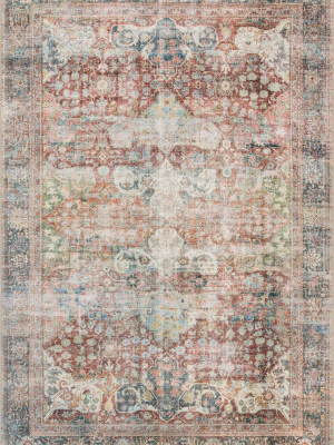 Loren Rug In Brick & Multi By Loloi Ii