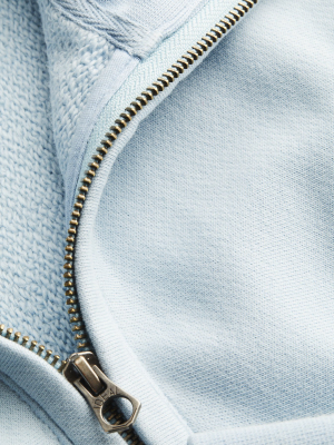 Midweight Quarter Zip Sweatshirt In Powder Blue