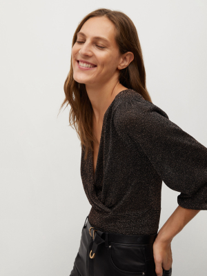 Shiny Draped Top