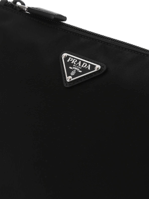 Prada Logo Plaque Pouch