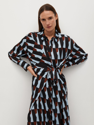Printed Bow Dress