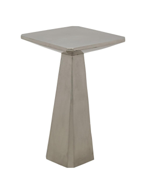 Noir Laura Antique Silver Side Table