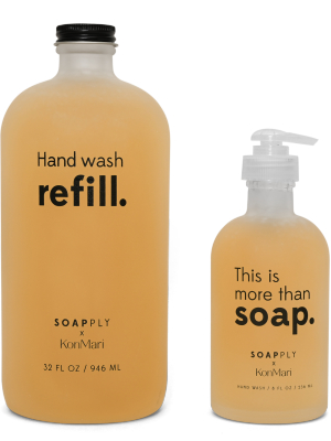 Soapply X Konmari 8-ounce Organic Hand Soap & 32-ounce Refill