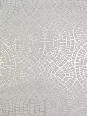 Tortoise Wallpaper In Silver And White By Antonina Vella For York Wallcoverings