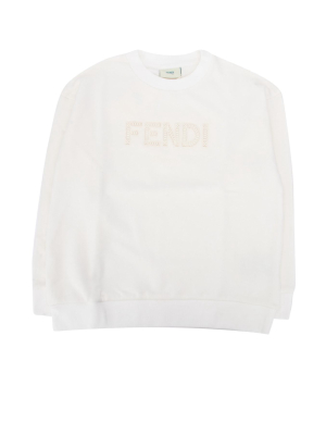 Fendi Kids Logo Embroidered Sweatshirt