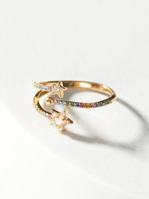 Celestial Rainbow Wrap Ring