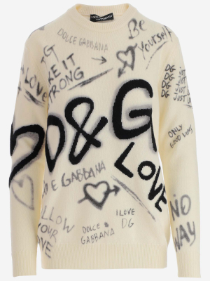 Dolce & Gabbana Dg Graffiti Intarsia Jumper