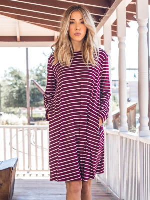 The Jamey Dress - Burgundy