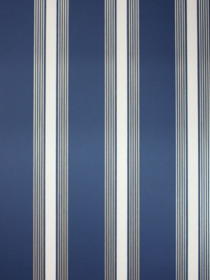 Sample Grosvenor Wallpaper In Blue From The Strand Collection By Osborne & Little