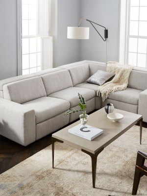 Enzo 4-piece Sectional - Feather Gray (basket Slub)